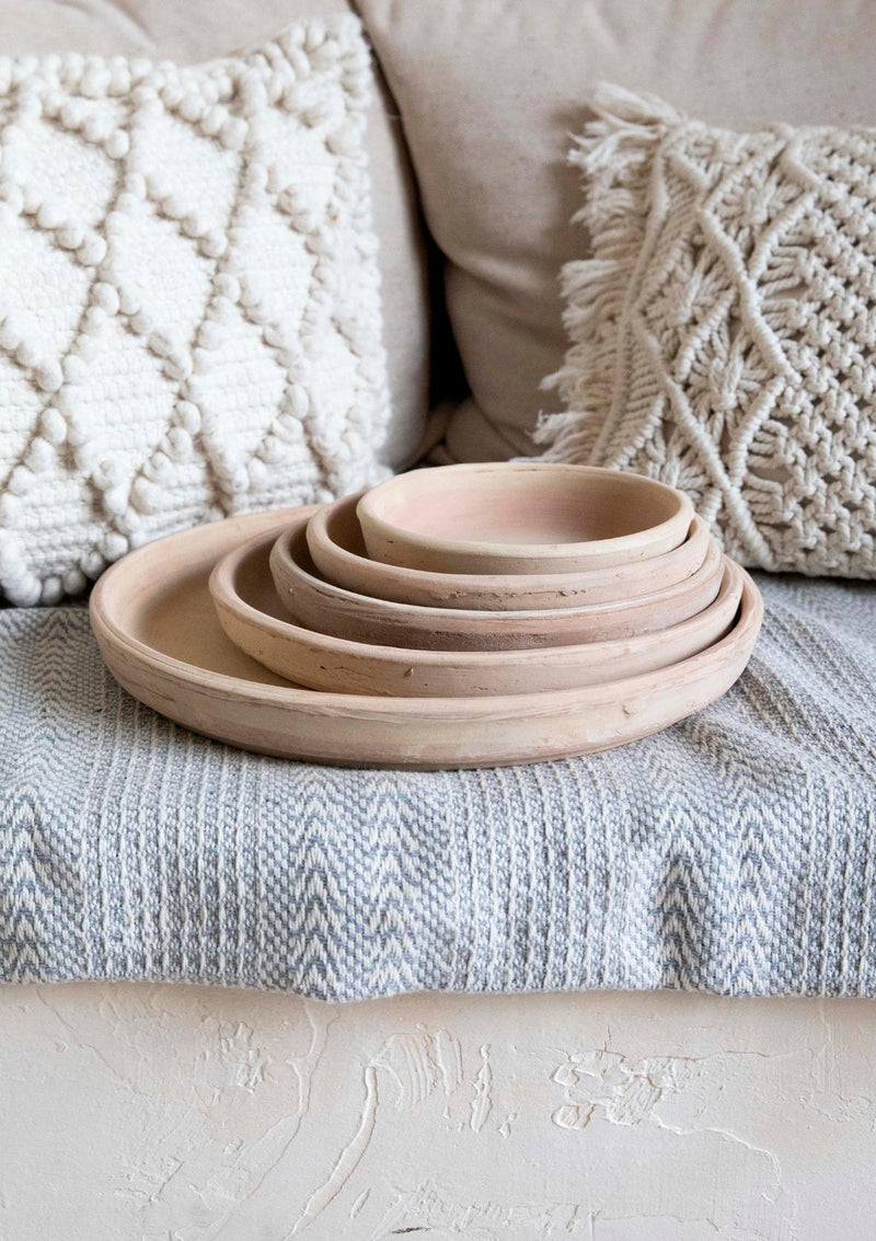 3 Large Sizes Clay Planter -  Oversized Wide