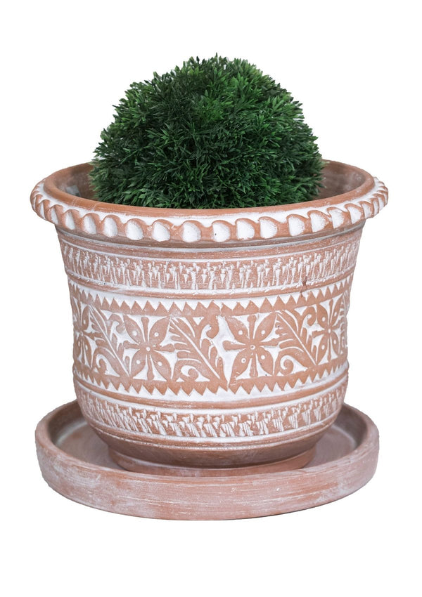 Handmade Clay Flowerpot - Kawa Canada